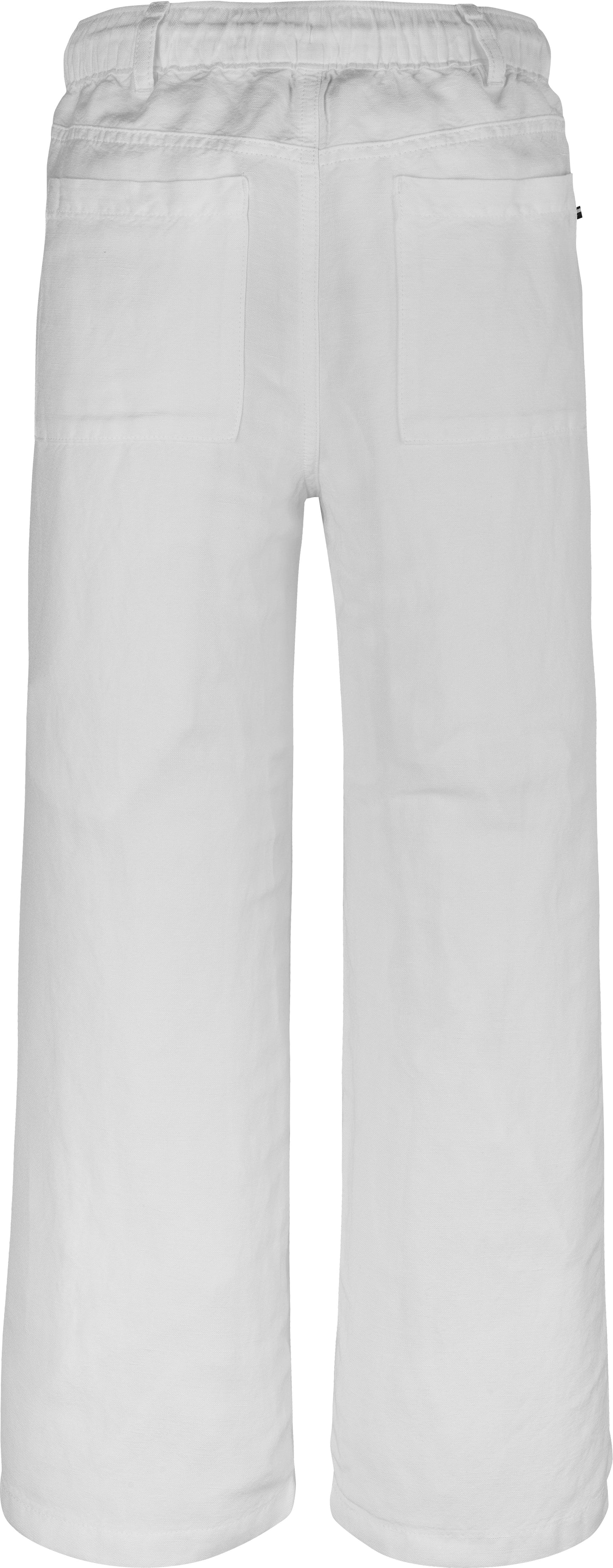 Pantaloni da ragazza in lino con cinta elastica con coulisse sul girovita KG0KG08425