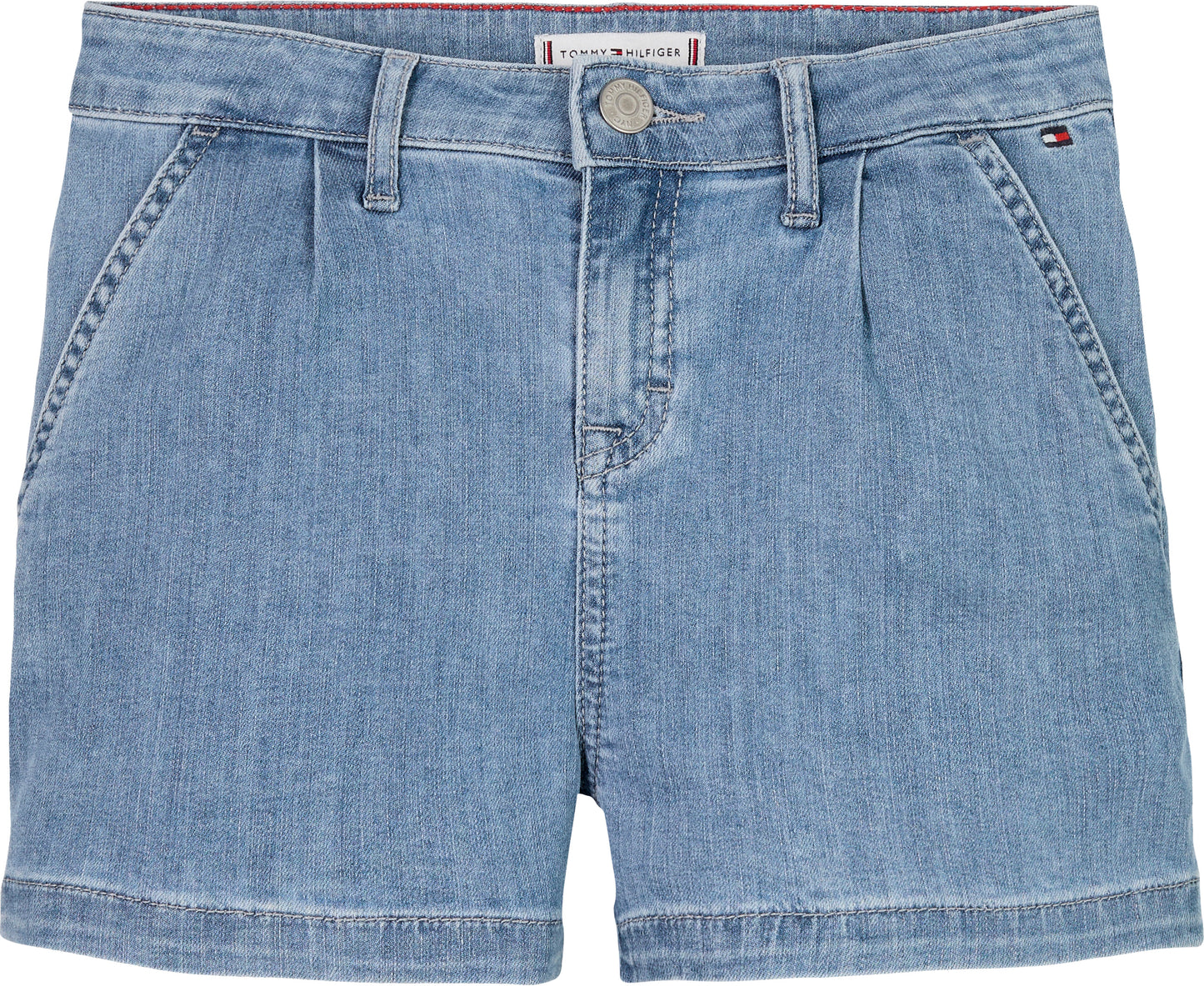 Shorts larghi da ragazza in denim di cotone stretch con taglio ampio KG0KG08451