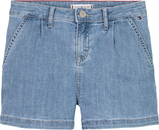 Shorts larghi da ragazza in denim di cotone stretch con taglio ampio KG0KG08451