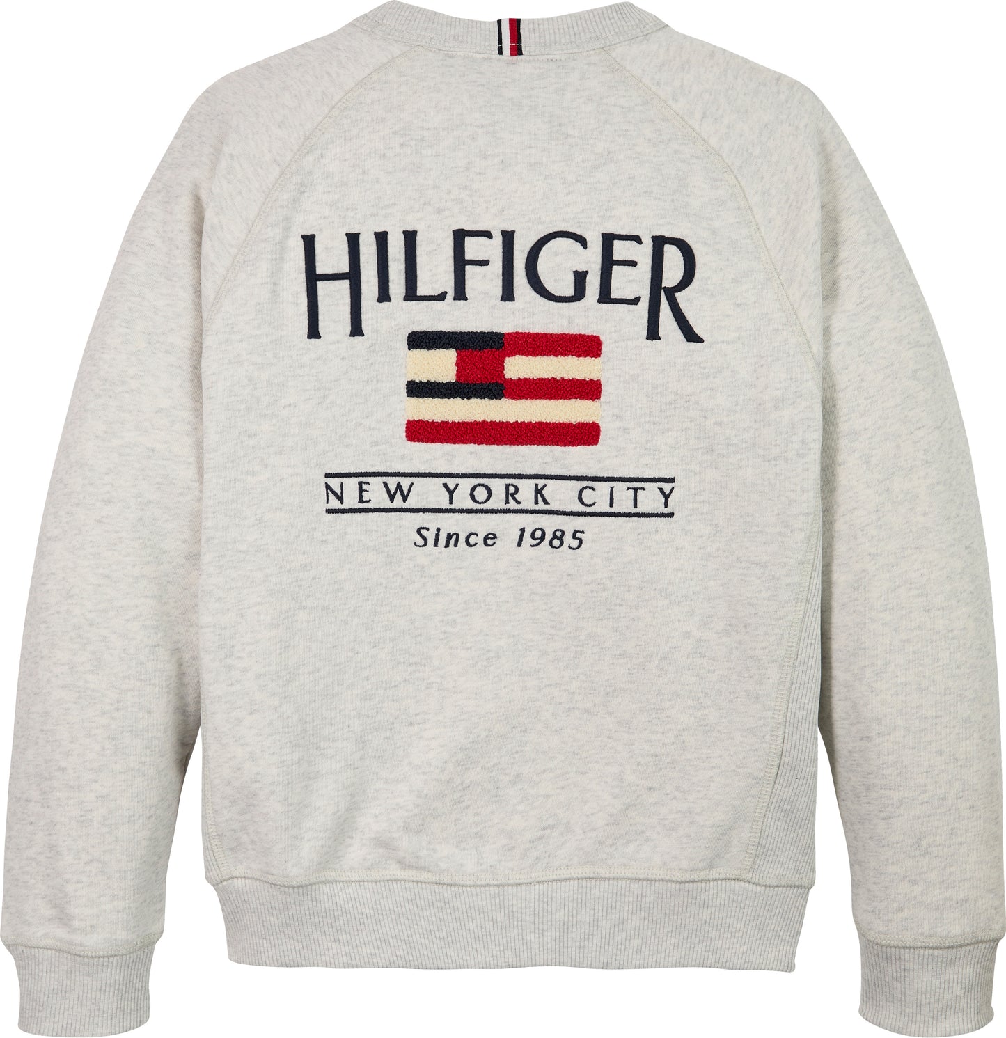 Felpa girocollo da ragazzo regular fit in misto cotone con bandiera logata  KB0KB09571