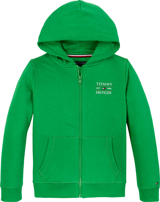 Felpa da bambino e ragazzo in misto cotone regular fit con cappuccio KB0KB09568