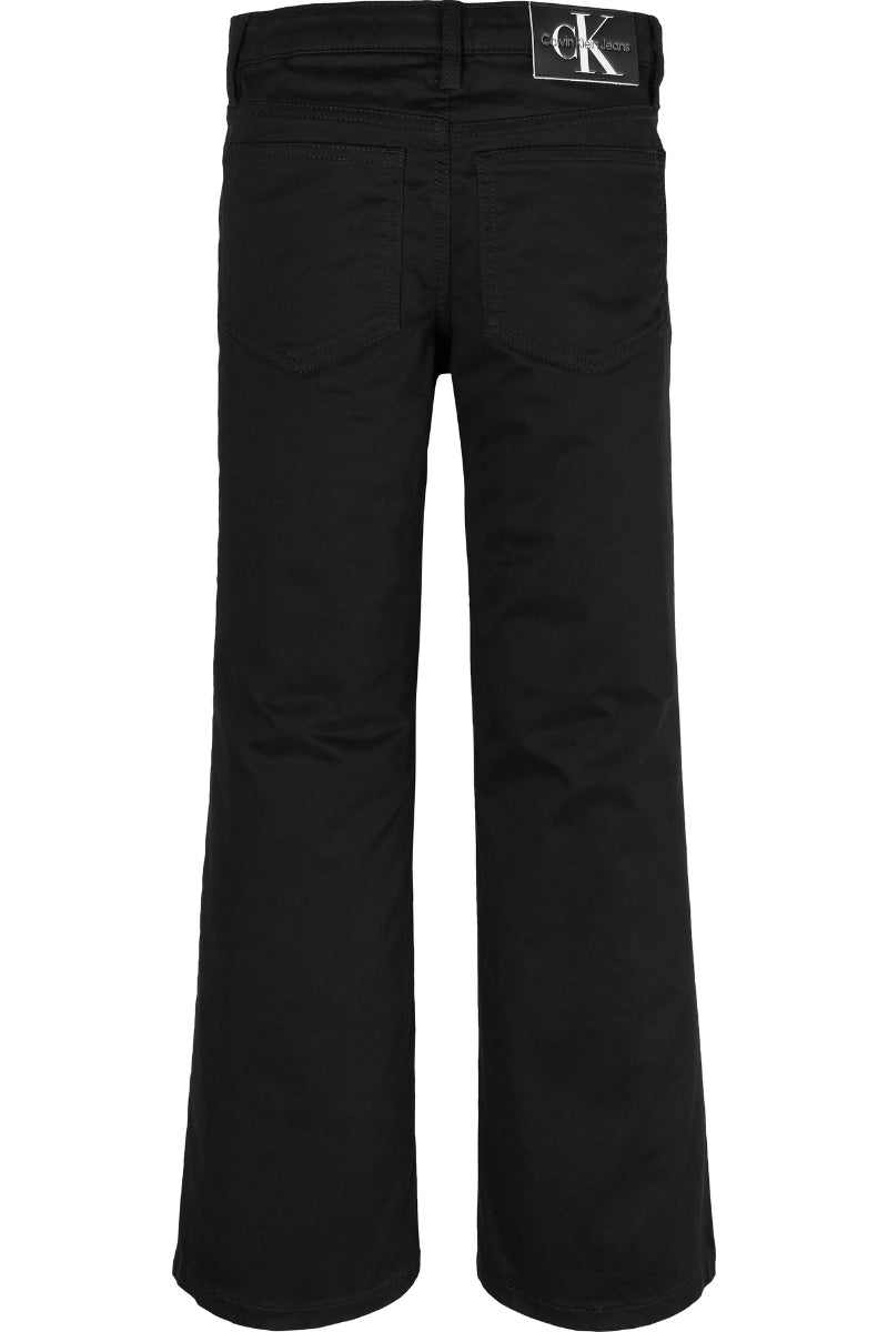 Pantaloni da ragazza in rasatello di cotone elasticizzato a gamba dritta IG0IG03005BEH