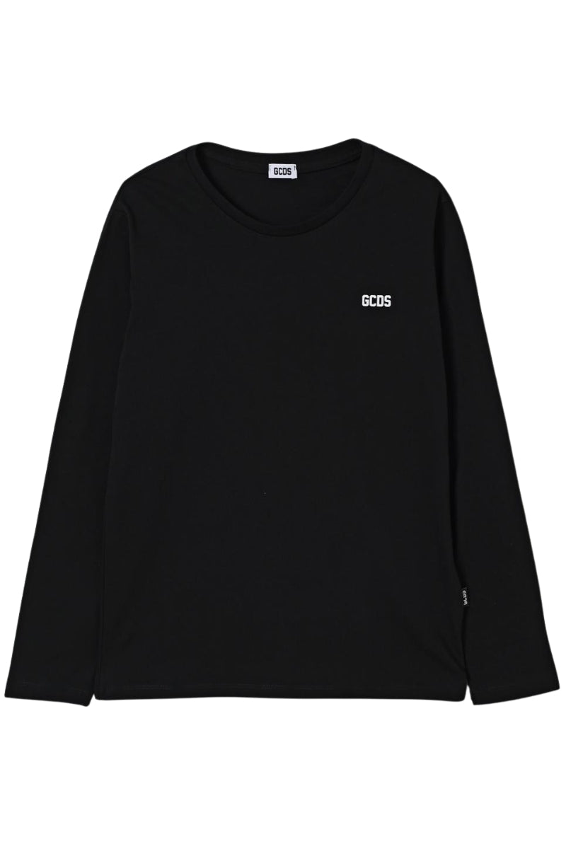 Maglia girocollo da ragazzo e ragazza con maxi logo sul retro B2JU2217BA3