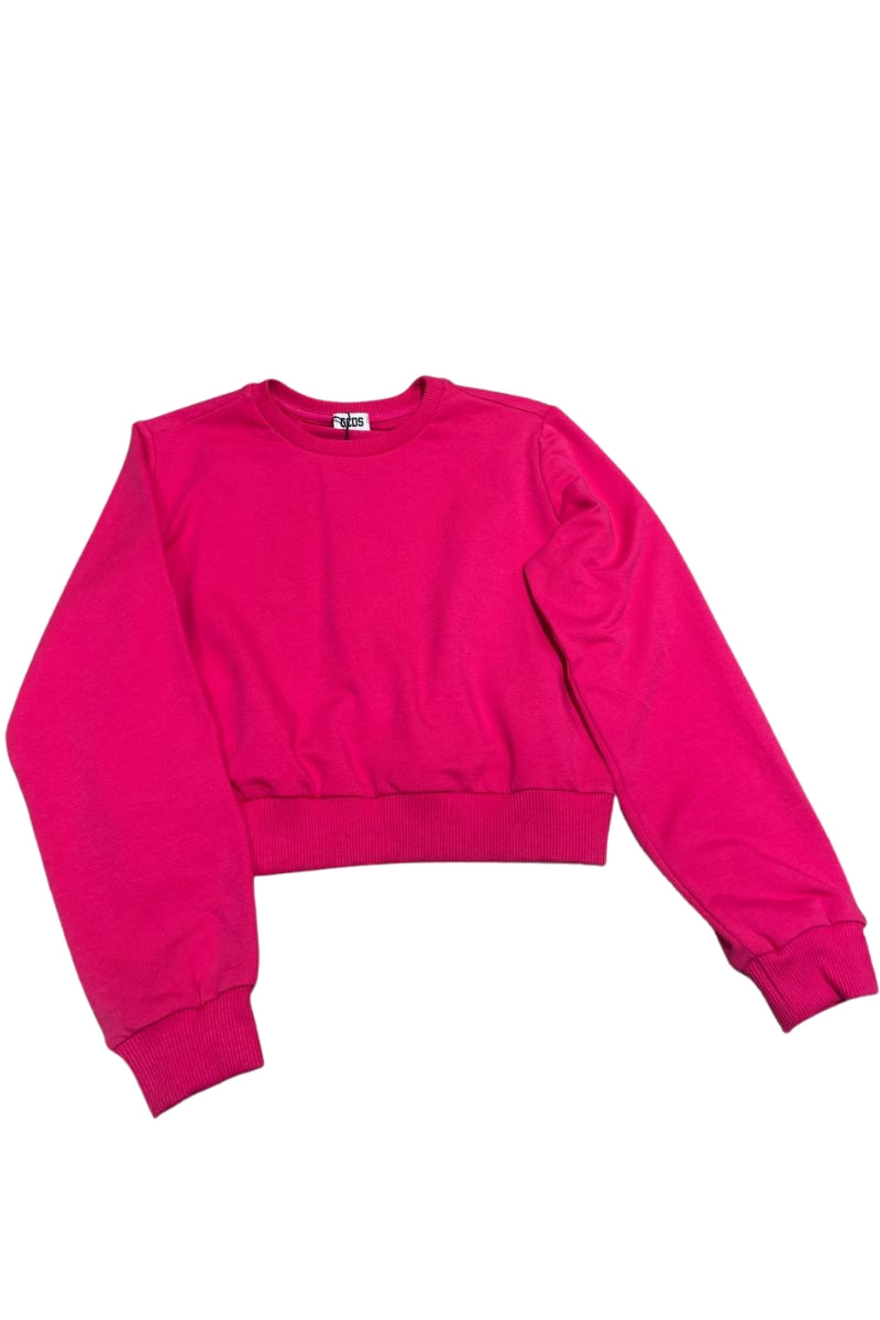Felpa cropped da ragazza con maxi logo lettering sul retro B2JW1531BA5