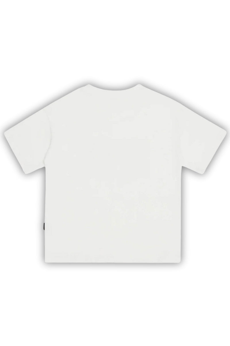 T-shirt girocollo da ragazza con logo lettering glitterato B2JW2335BA3