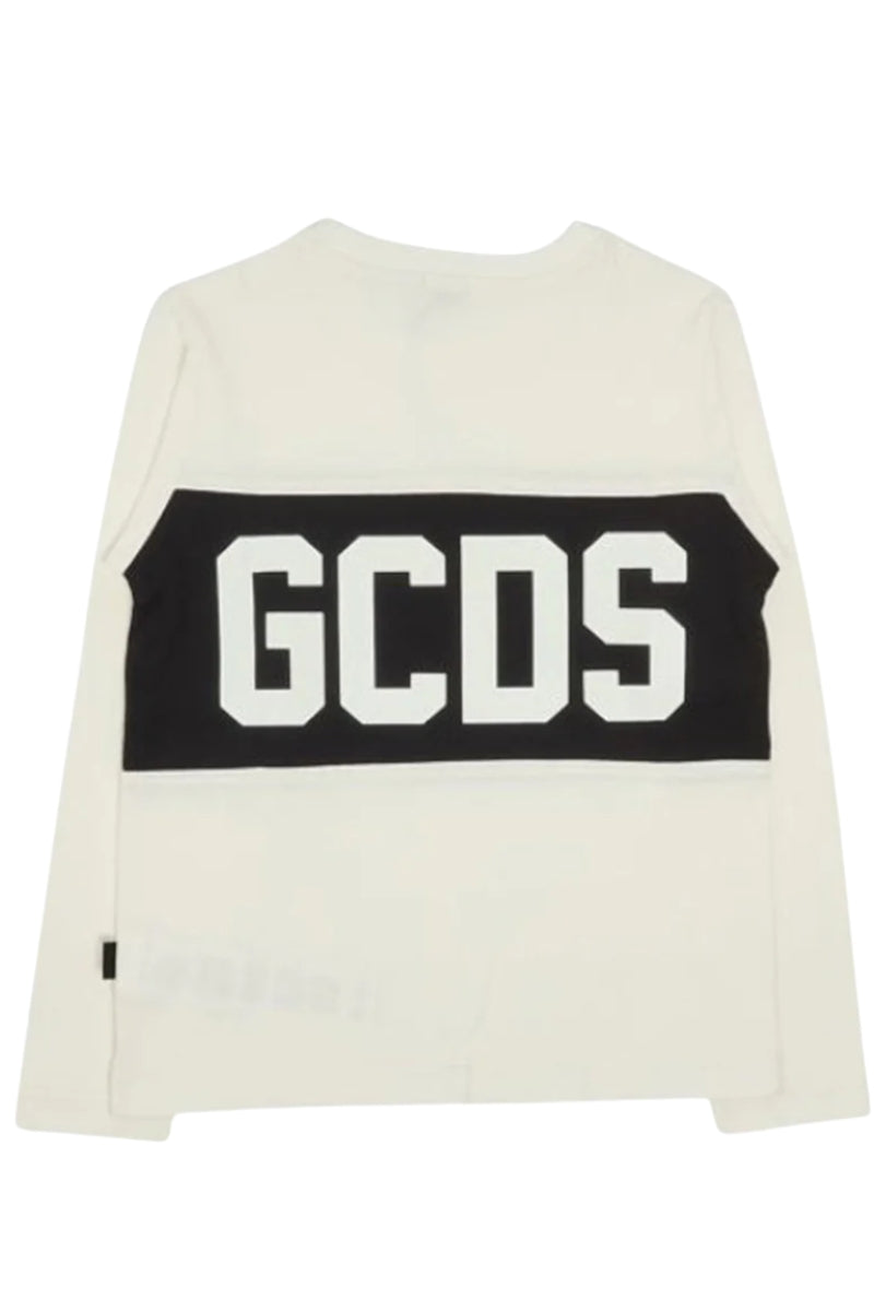 T-shirt girocollo da bambino e bambina in jersey di cotone a maniche lunghe B2KU2214JF1