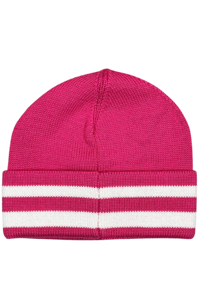 Cappello da ragazzo e ragazza in misto lana con maxi logo lettering B2JU5818AL9