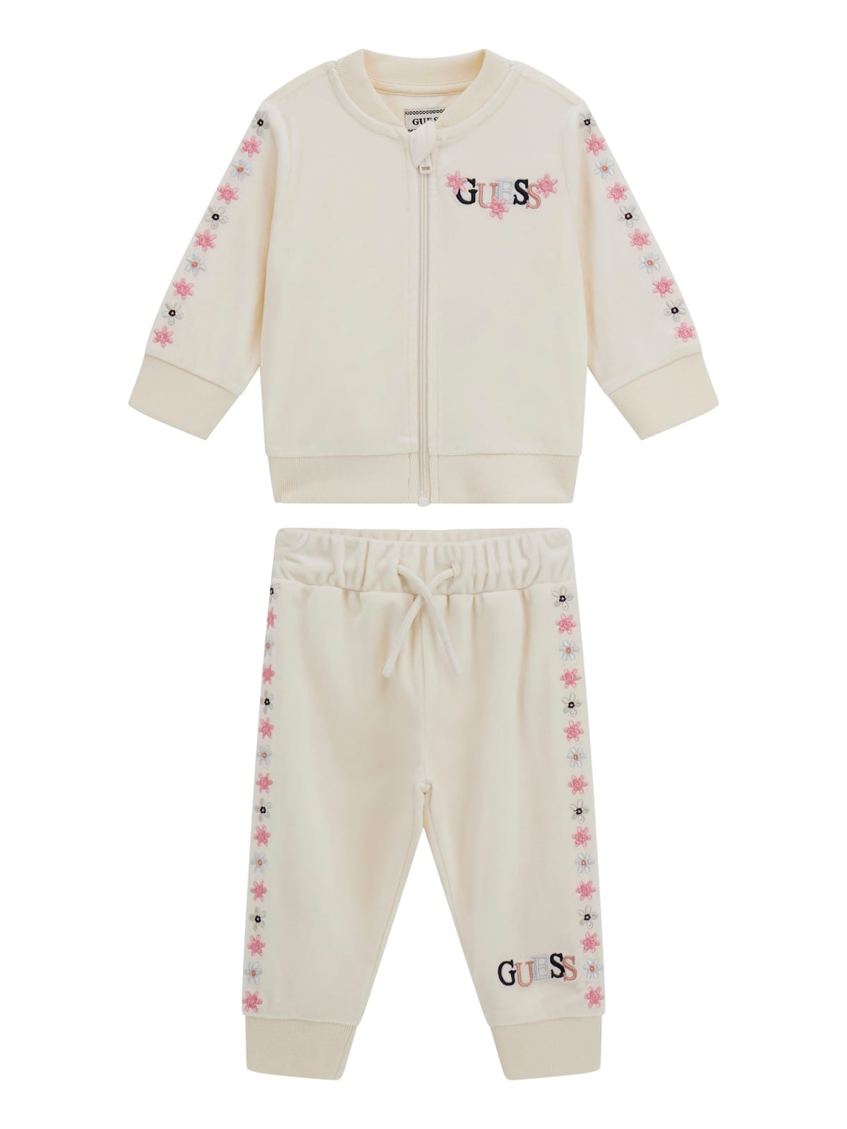 Tuta da neonata due pezzi con fantasia stelle sui bordi A5BG06K0232