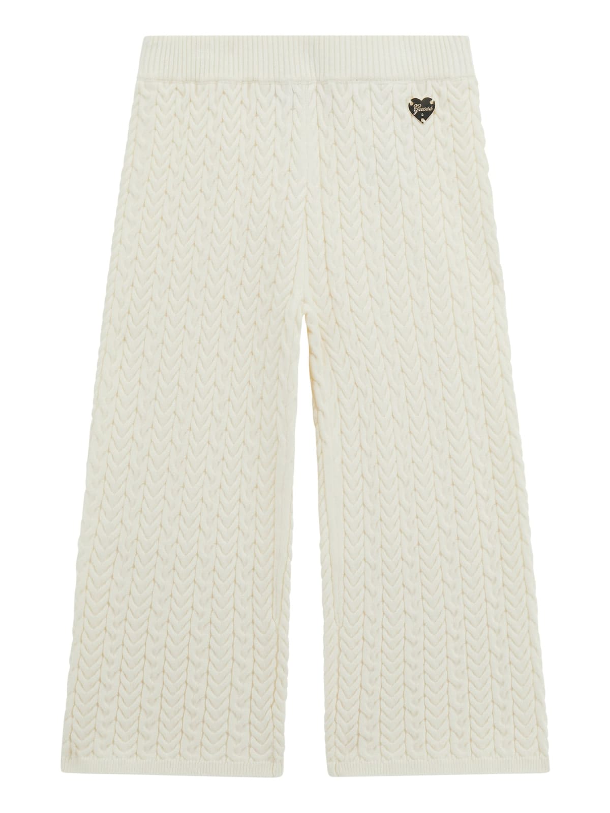 Pantaloni da bambina in maglia misto viscosa lavorato a trecce K5YB02Z3OI0