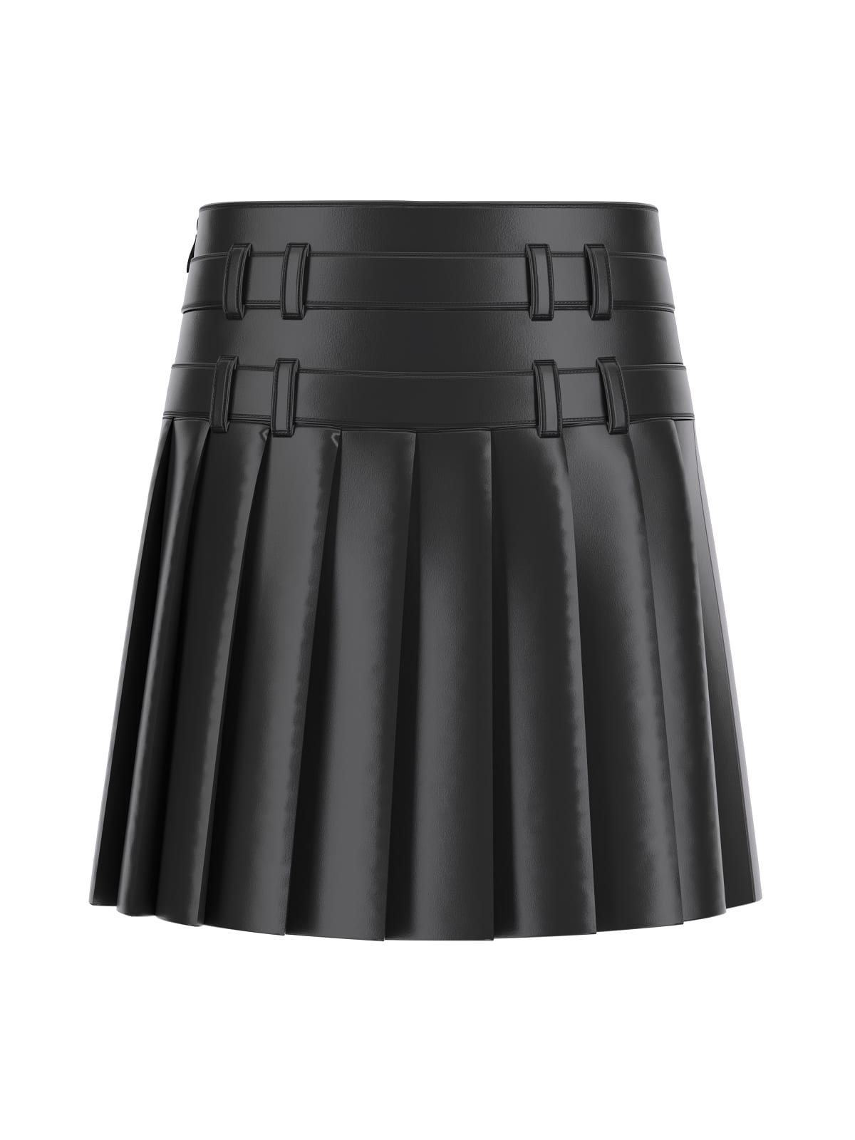 Gonna da ragazza in similpelle con plissé J5YD04WFV60