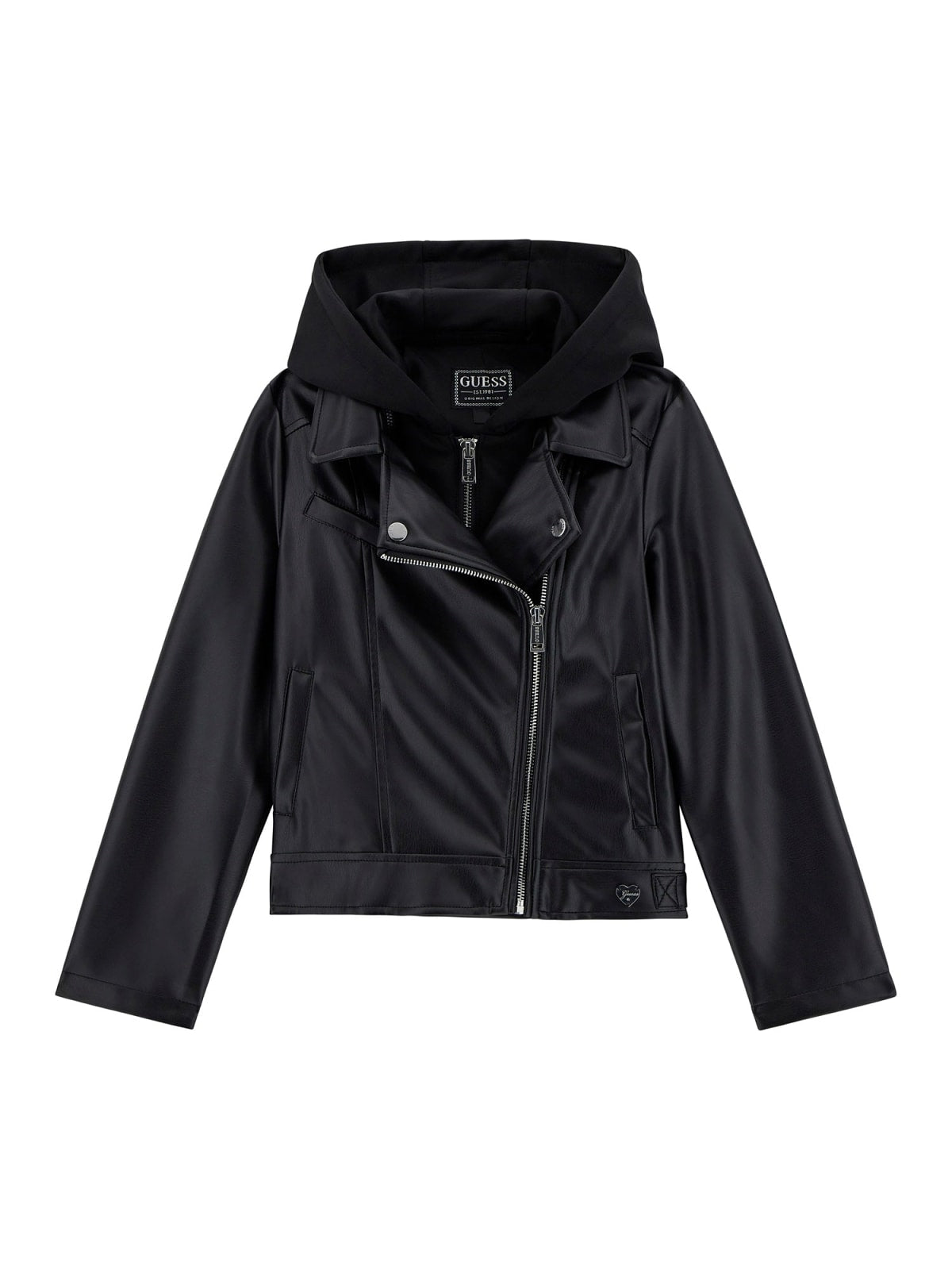Giacca biker da ragazza in similpelle J5YL01WAEI0