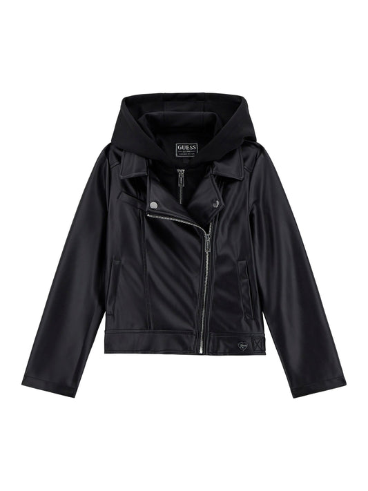 Giacca biker da ragazza in similpelle J5YL01WAEI0