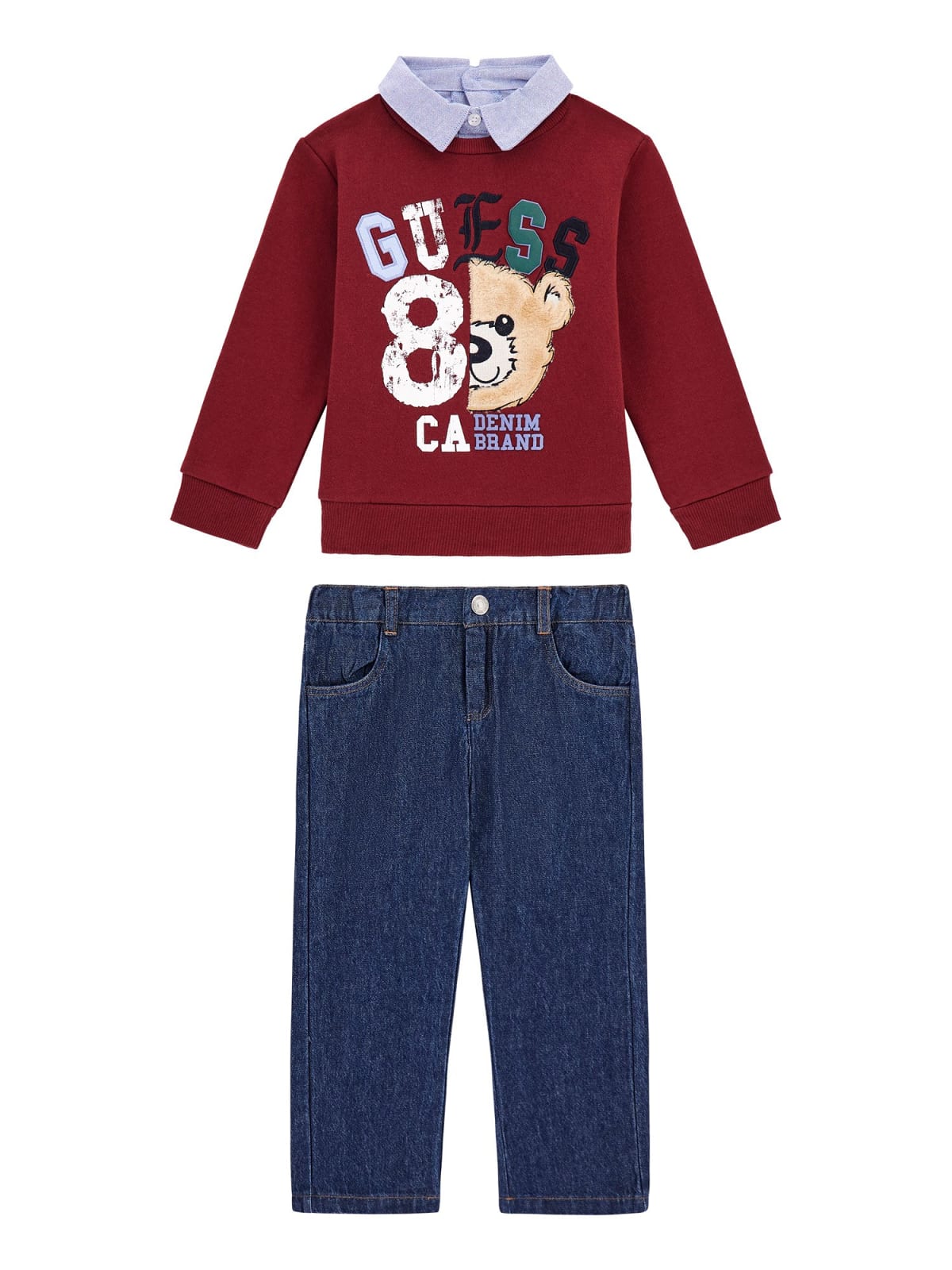 Completo due pezzi da bambino con orsacchiotto e logo stilizzato N5YG13KAX74