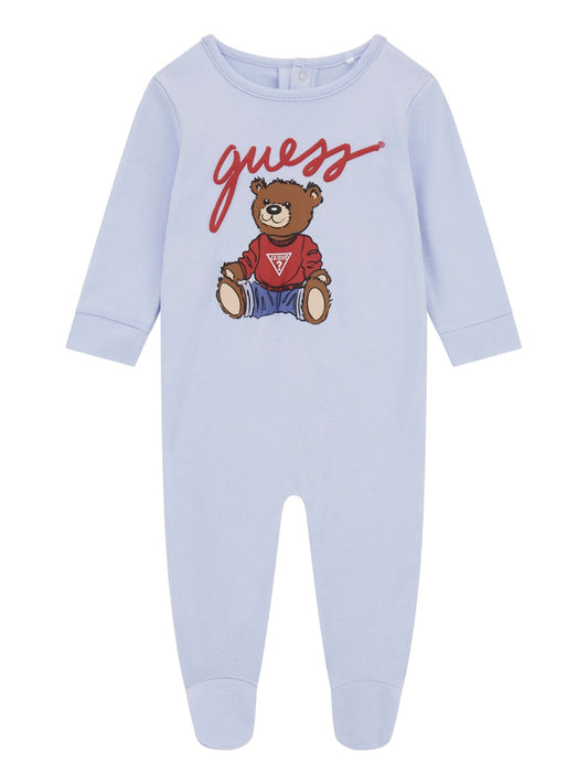 Tutina da neonato in caldo cotone con orsacchiotto e logo H5YW11KA6W4