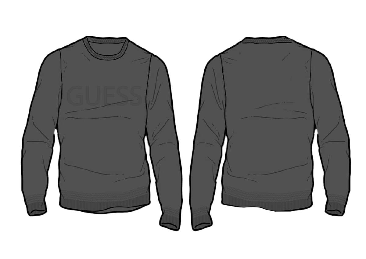 Maglione da ragazzo in misto viscosa con logo lettering in rilievo L5BR20Z2ZK2