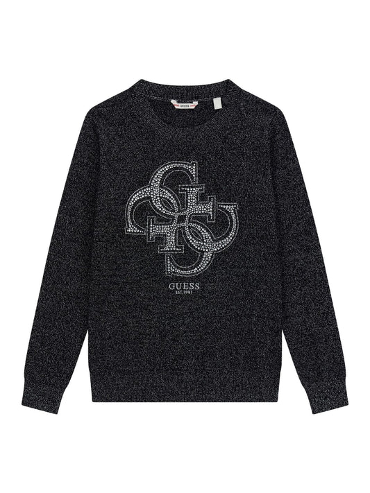Maglione da ragazza con maxi logo 4G sul davanti J5YR01Z3FP0