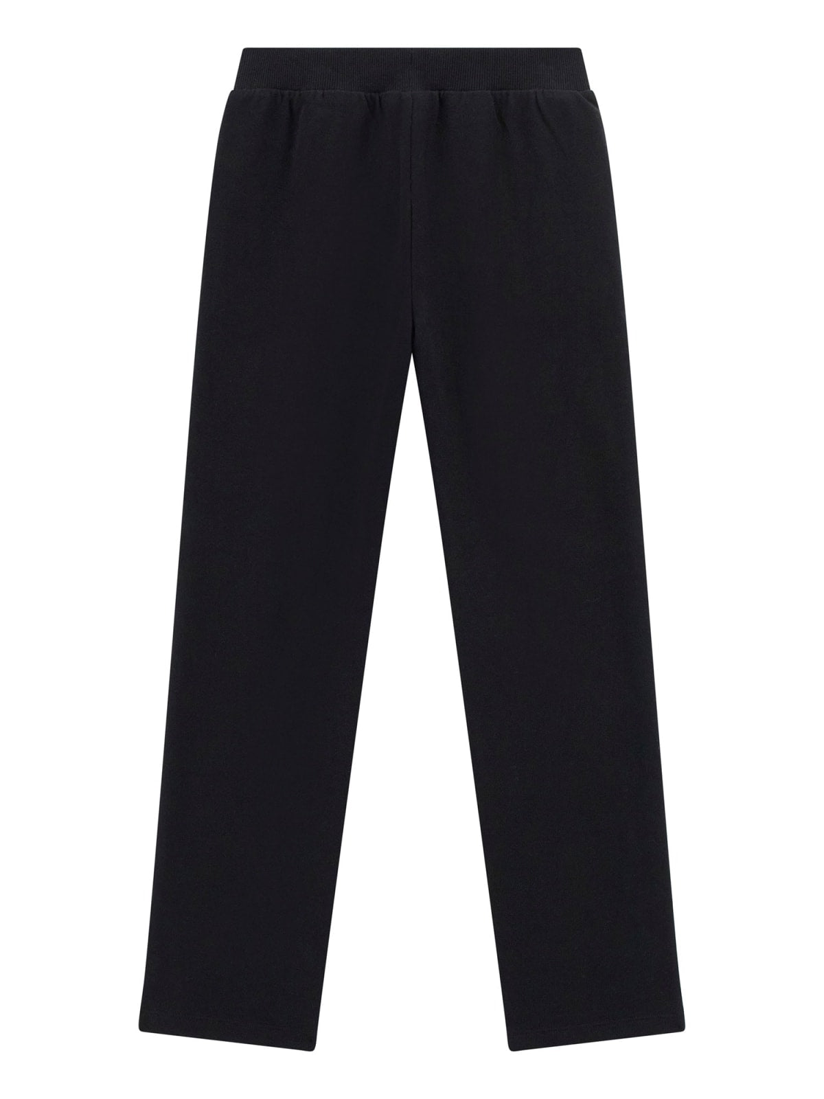Pantaloni tuta da ragazza in puro cotone con logo lettering e strass laterale J5YQ12KA6R4