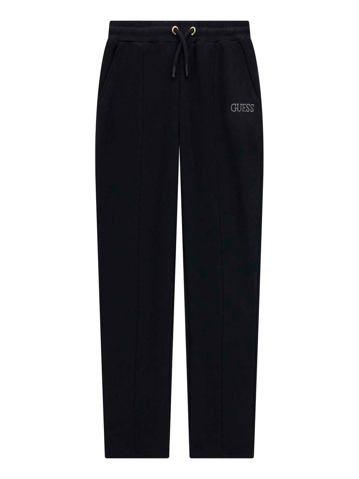Pantaloni tuta da ragazza in caldo cotone con logo lettering e strass J5YQ17KAV34