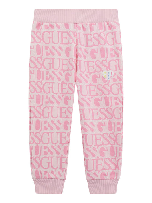 Pantaloni tuta da bambina con logo lettering all over K5YQ13KAD74