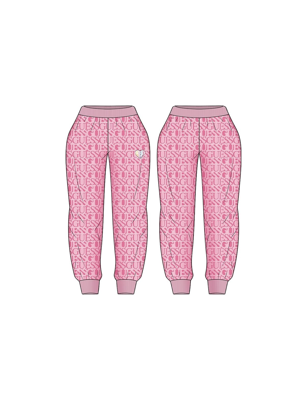 Pantaloni tuta da bambina con logo lettering all over K5YQ13KAD74