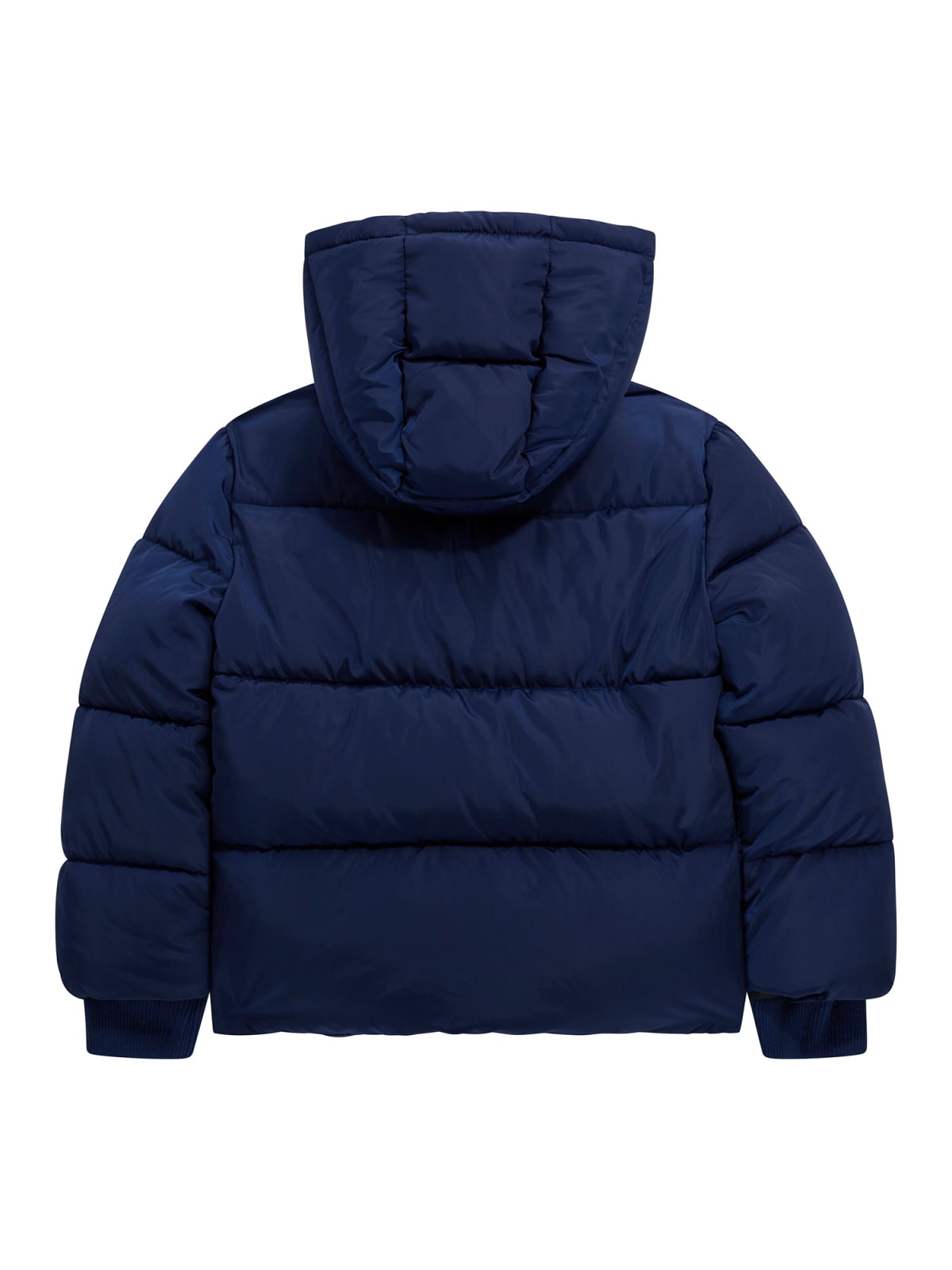 Giubbotto bomber da ragazzo con maxi logo lettering cucito sul davanti L5BL01WB240