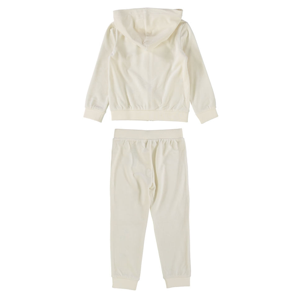 Tuta da bambina due pezzi con logo e fantasia floreale K5BG03K0232