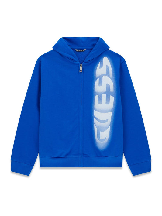 Felpa da ragazzo con cappuccio e stampa maxi logo lettering laterale L5YQ01KAD74