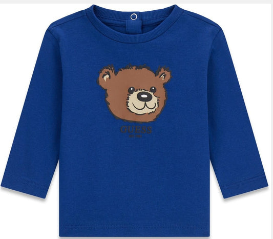 Maglia girocollo da neonato a maniche con stamoa orsacchiotto I5YI02K8HM4