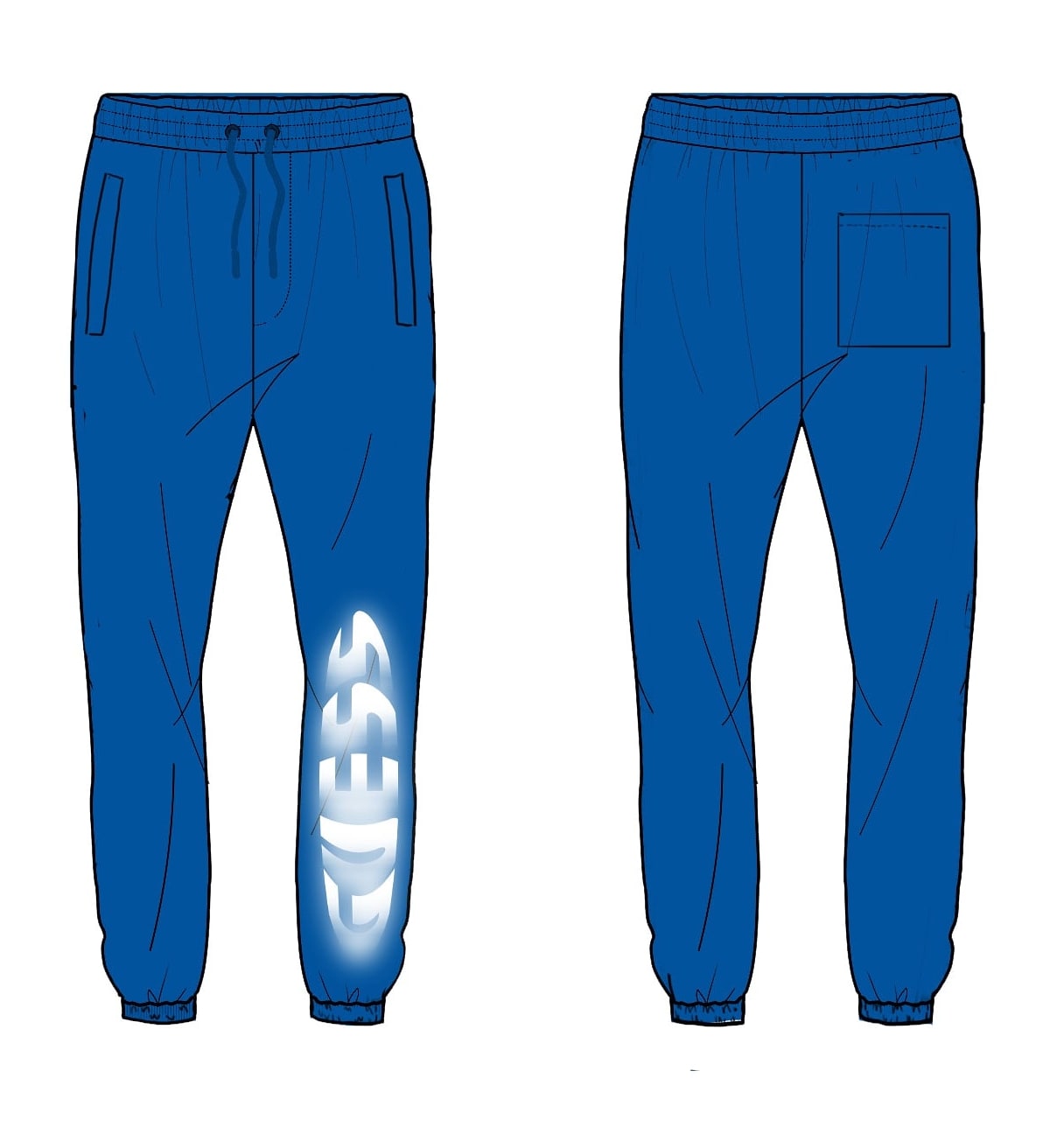 Pantaloni jogger da ragazzo con stampa maxi logo lettering laterale L5YQ11KAD74