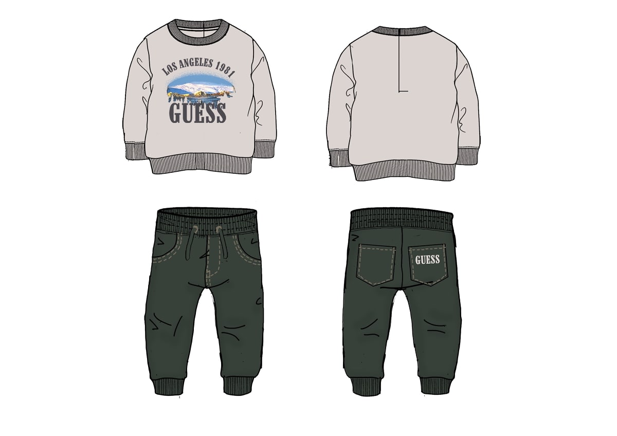 Tuta da bambino due pezzi felpa e pantaloni N5BG08KAX74
