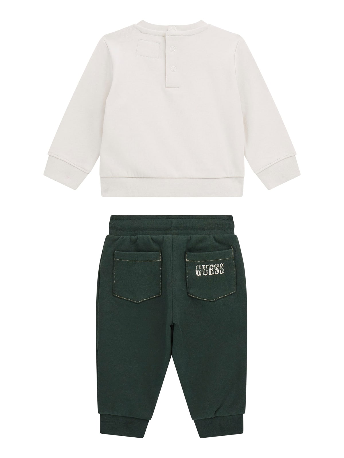 Completo da neonato in puro cotone due pezzi felpa e pantaloni I5BG08KAX74