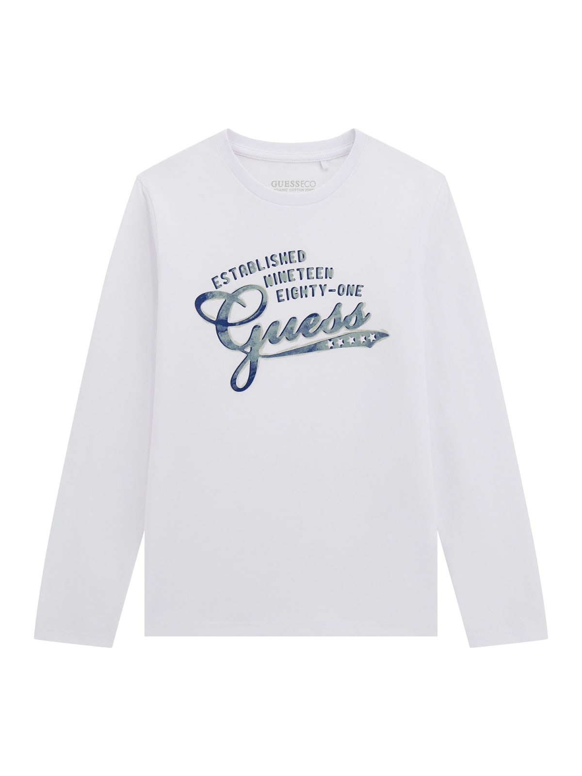 Maglia da ragazzo in cotone con stampa logo lettering L5YI14K8HM4