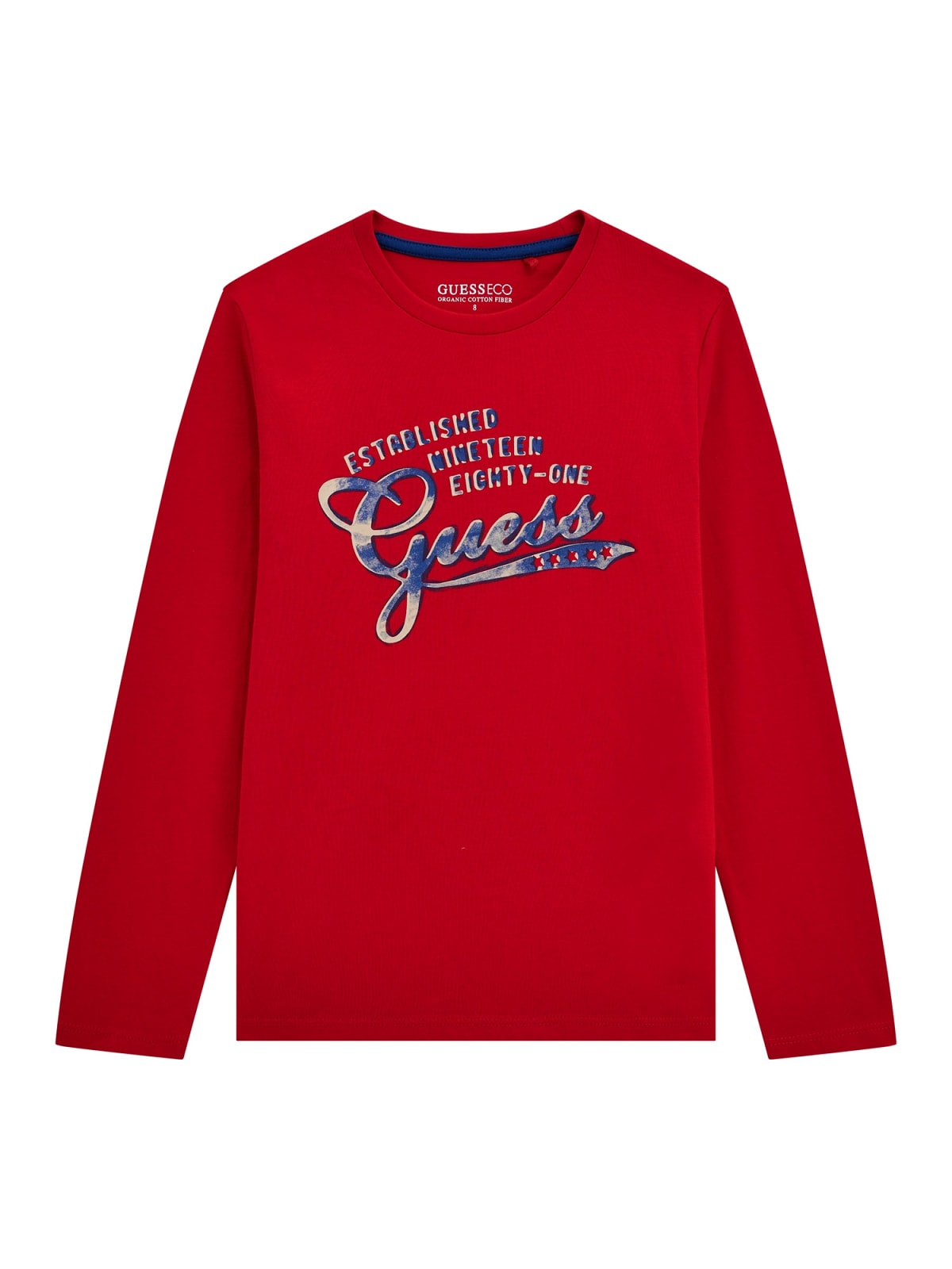 Maglia da ragazzo in cotone con stampa logo lettering L5YI14K8HM4