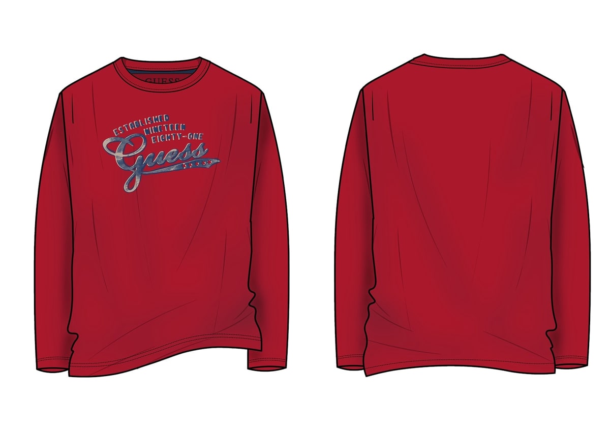 Maglia da ragazzo in cotone con stampa logo lettering L5YI14K8HM4