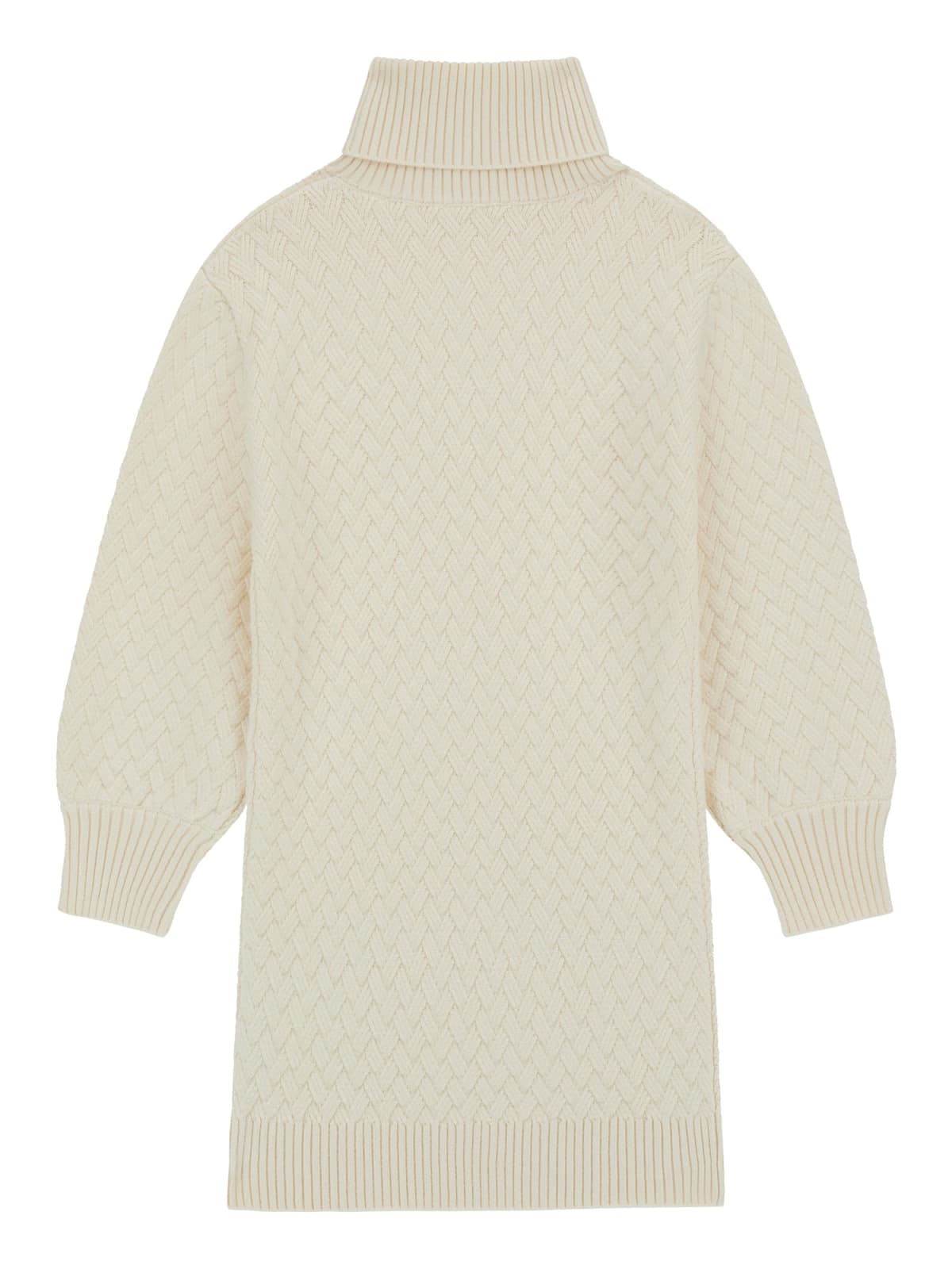 Abito da ragazza in maglia a trecce con collo alto J5BK26Z0850