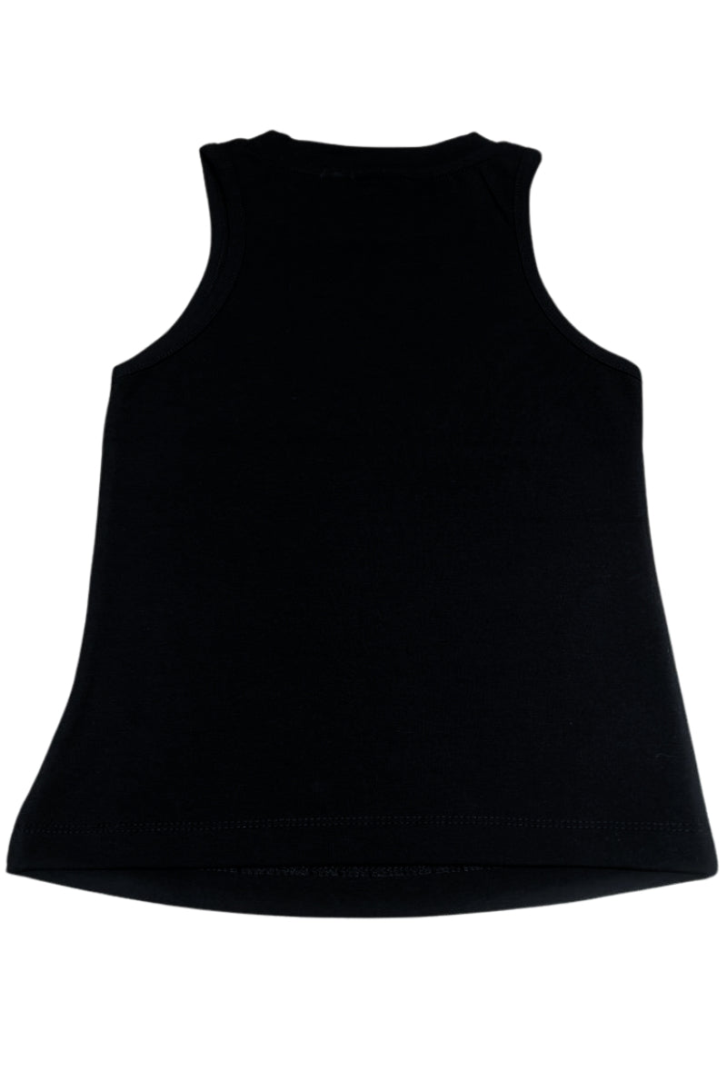 Canotta da ragazza in cotone con logo lettering sul collo 26EDK58966