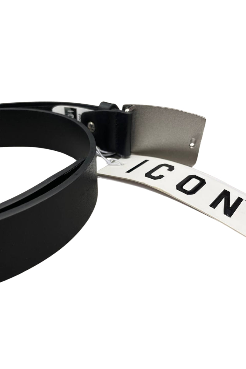 Cintura da ragazzo in pelle con maxi fibbia in metallo IJXAC001022