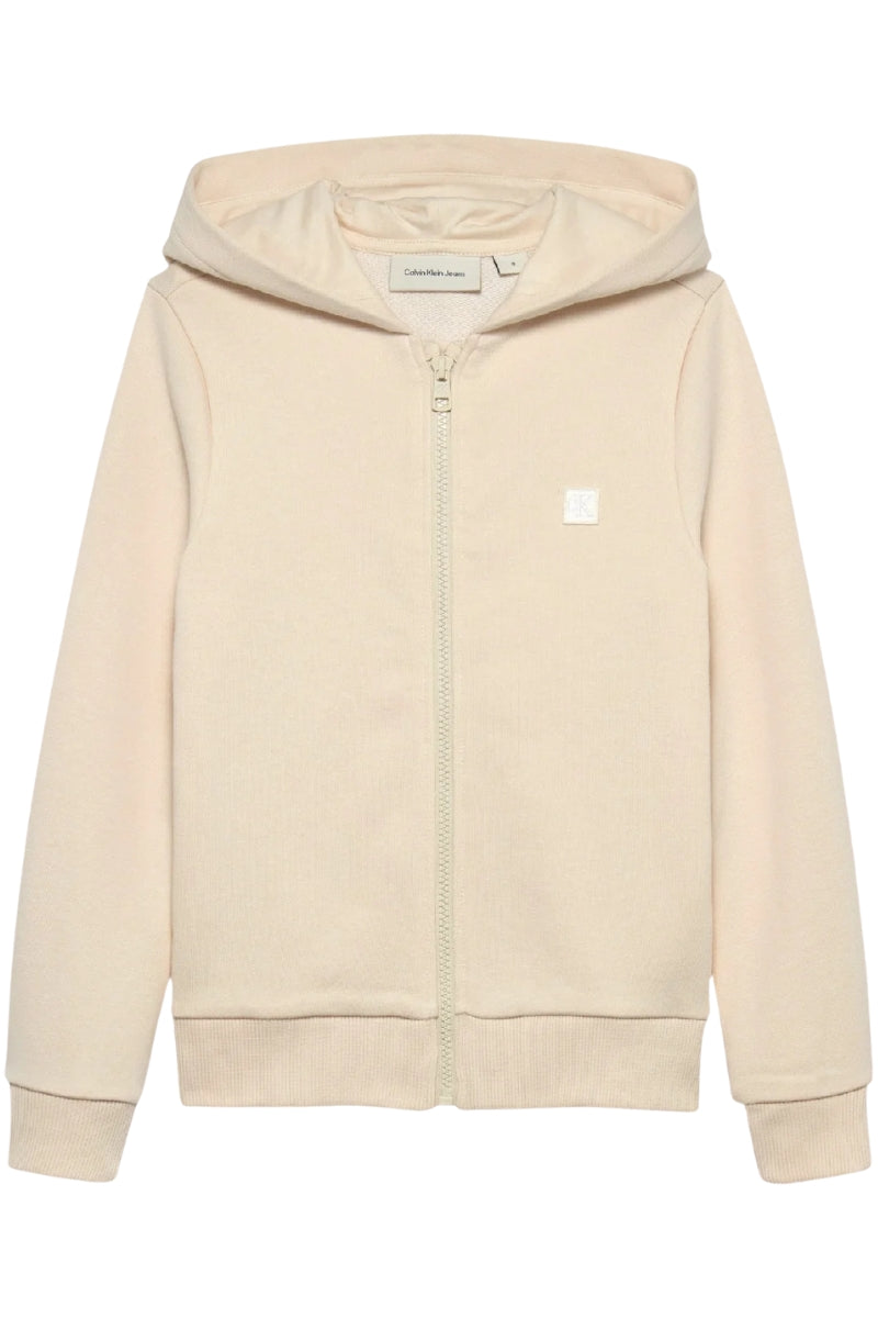 Felpa aperta da ragazza in cotone con logo monogram cucito ton sur ton IU0IU00707PGB