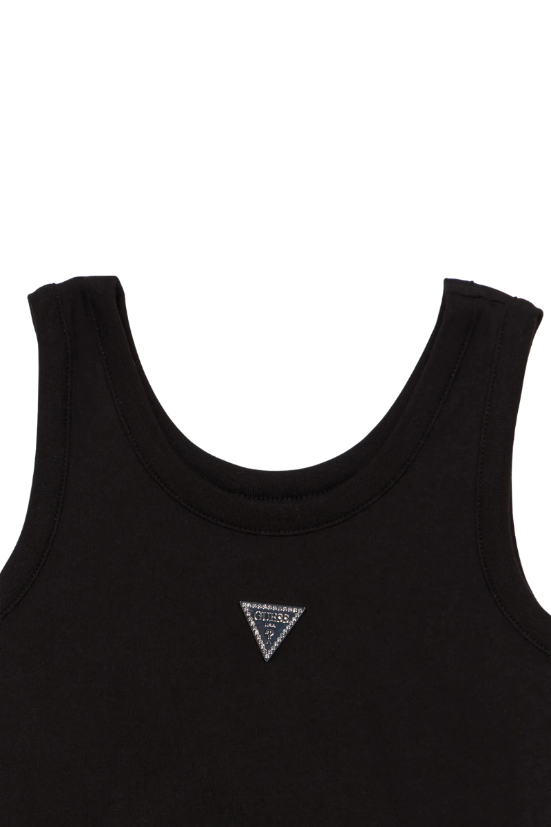 Abito da ragazza in jersey di cotone smanicato modello midi J6GK30J1314