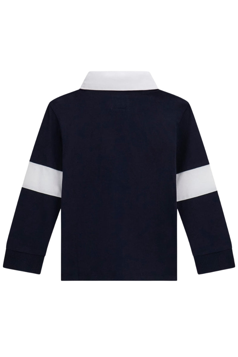Polo da bambino in cotone a maniche lunghe con dettagli a contrasto colore (6 e 7 anni) N6RP00KCNQ4