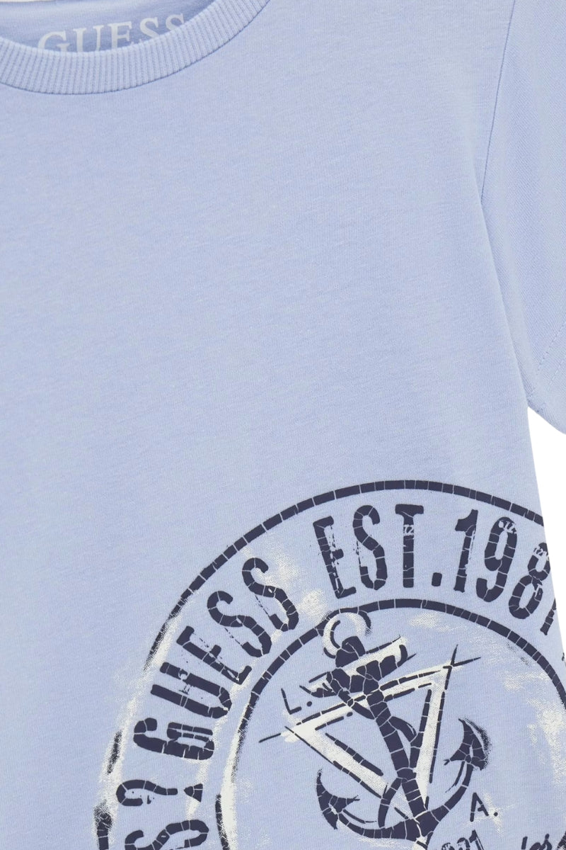 T-shirt girocollo da neonato e bambino in cotone con maxi stampa sul davanti N6RI10K8HM4