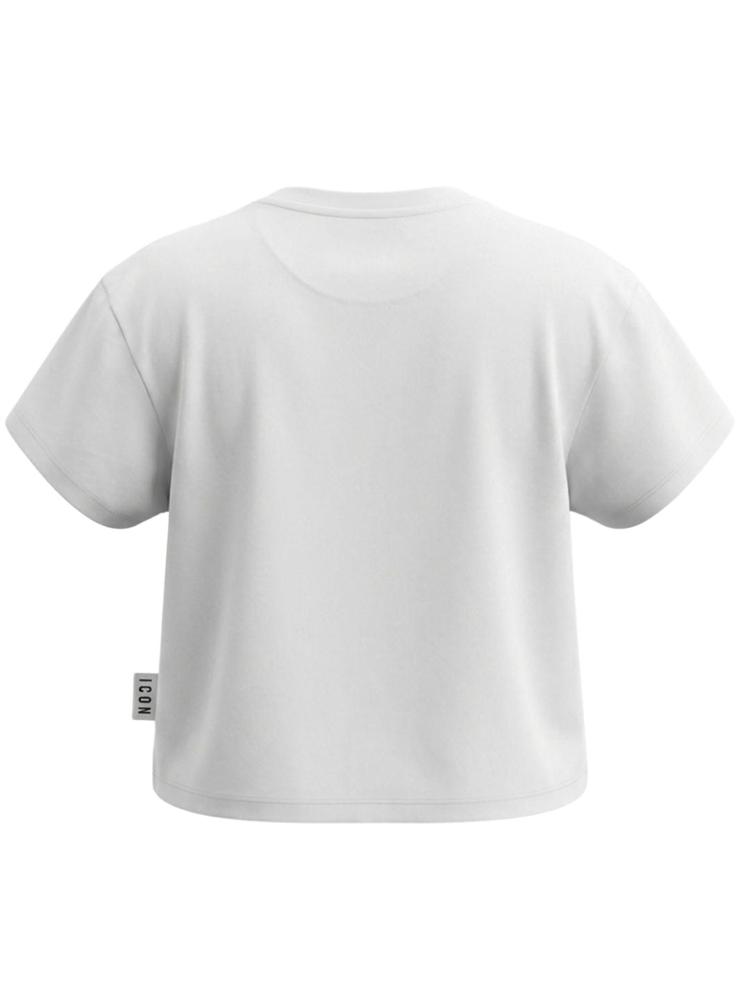 T-shirt da ragazza in cotone con logo a sinistra IGKS001393