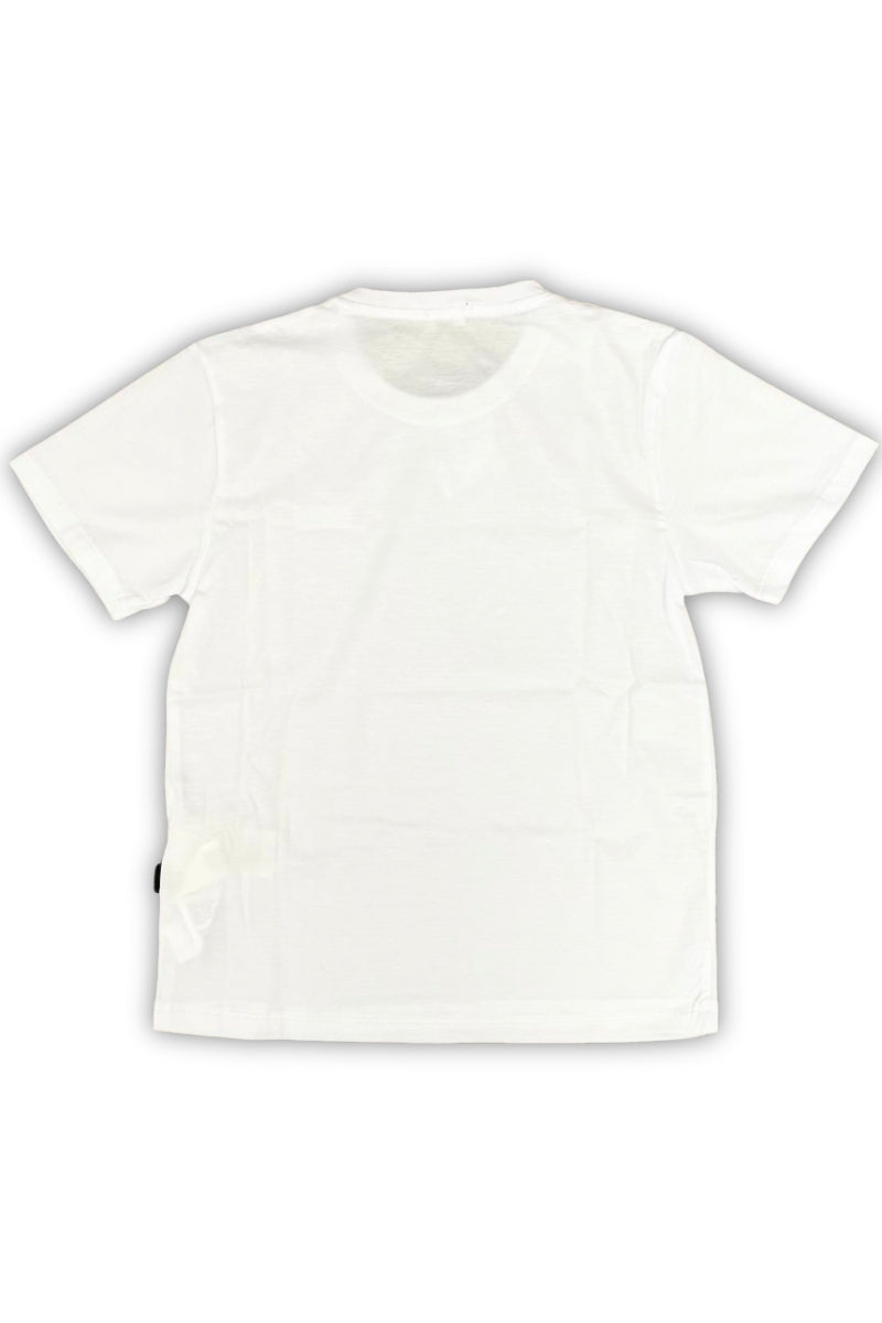 T-shirt da ragazzo con logo lettering ton sur ton cucito sul davanti C1BJQC608J105