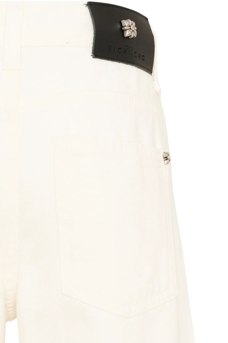 Pantaloni da ragazza in denim di cotone a gamba larga RBP26227PA