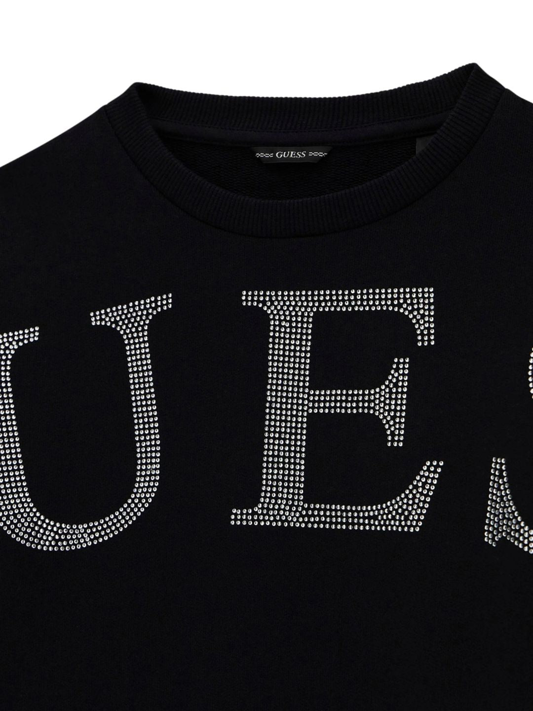 Felpa da ragazza con maxi logo lettering con strass sul davanti J6RQ10KAD74