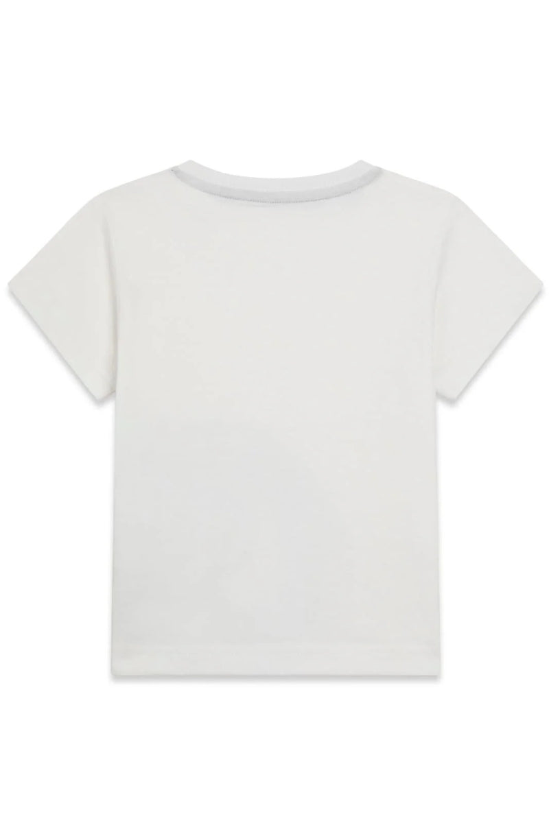 T-shirt girocollo da neonato e bambino in cotone con maxi stampa sul davanti N6RI10K8HM4