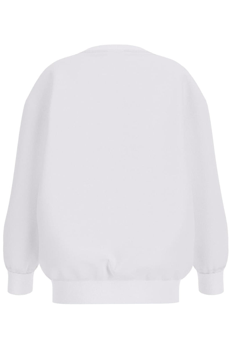 Felpa da ragazza in cotone con maxi logo 4G con strass sul davanti J6RQ06KAD74