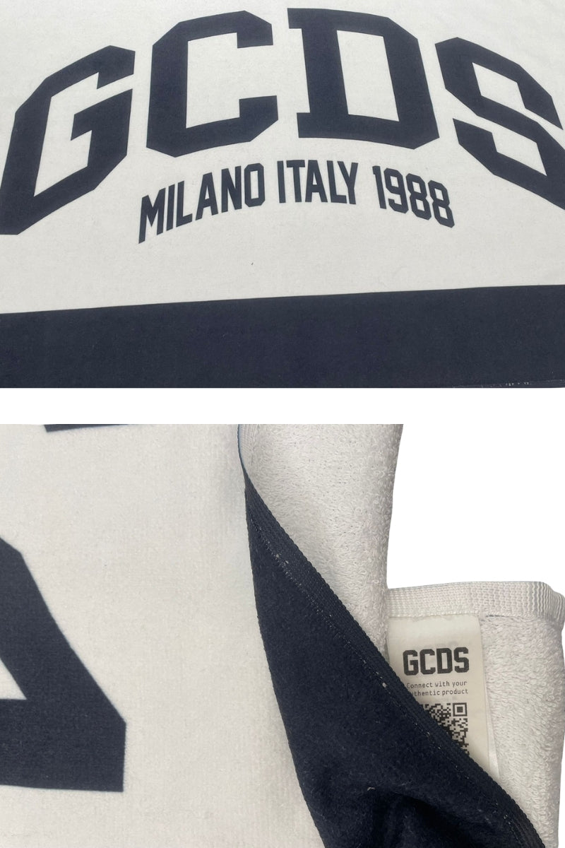 Telo mare da ragazzo e ragazza con maxi logo lettering a contrasto C1BJQS565T337