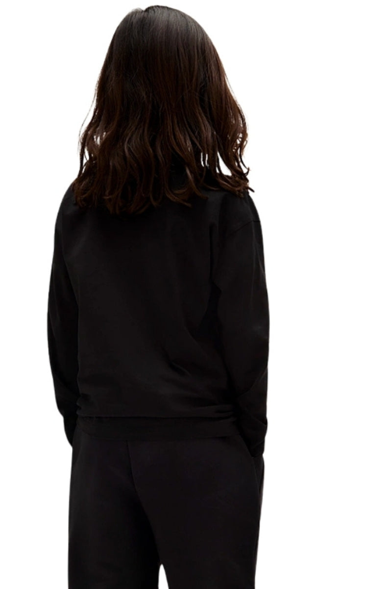 Maglia girocollo da ragazzo con logo lettering a contrasto colore sul collo IB0IB02354BEH