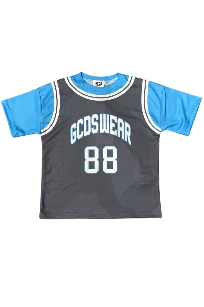 T-shirt da ragazzo in tessuto tecnico acetato sportivo C1BJQC706J338